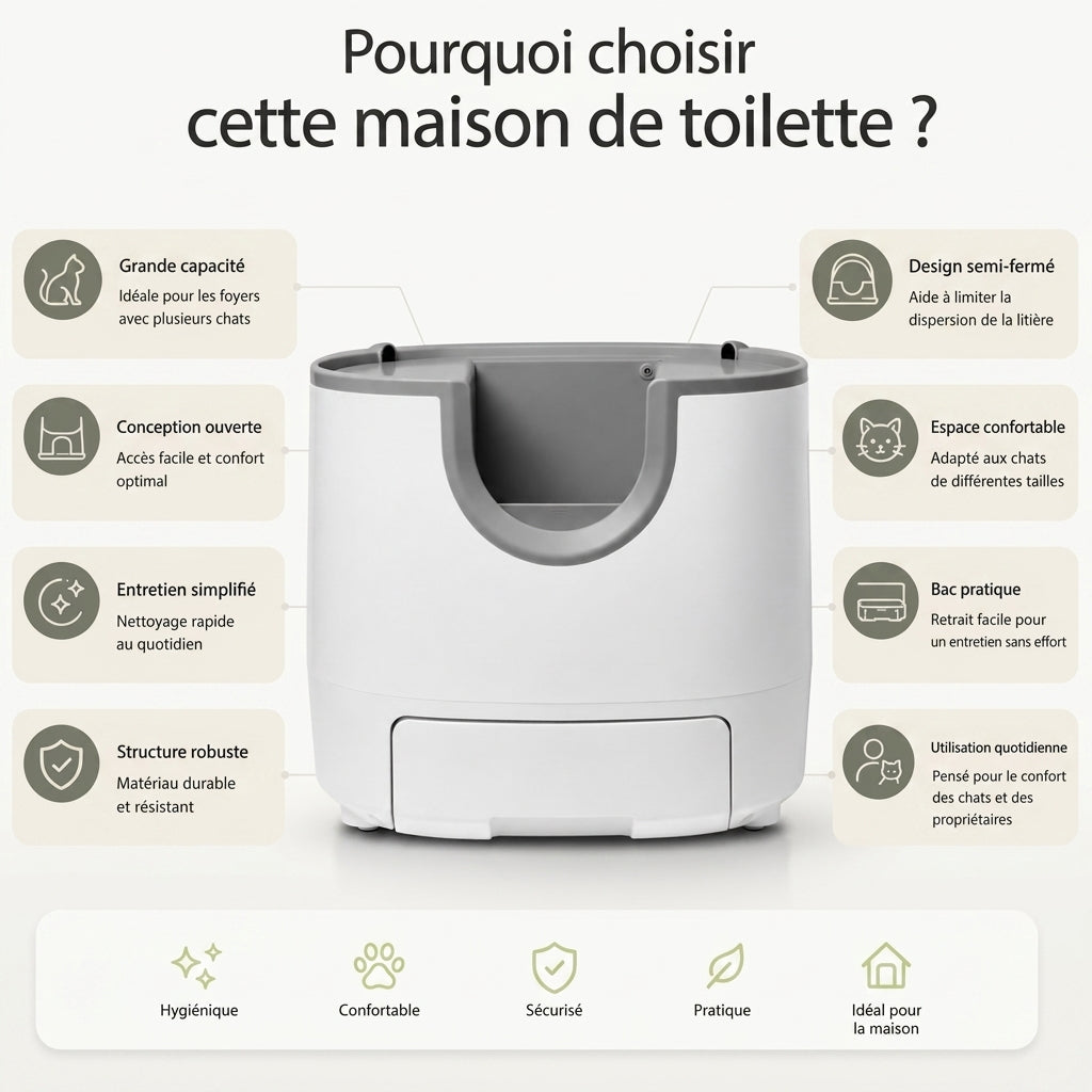 Maison de toilette pour Chat