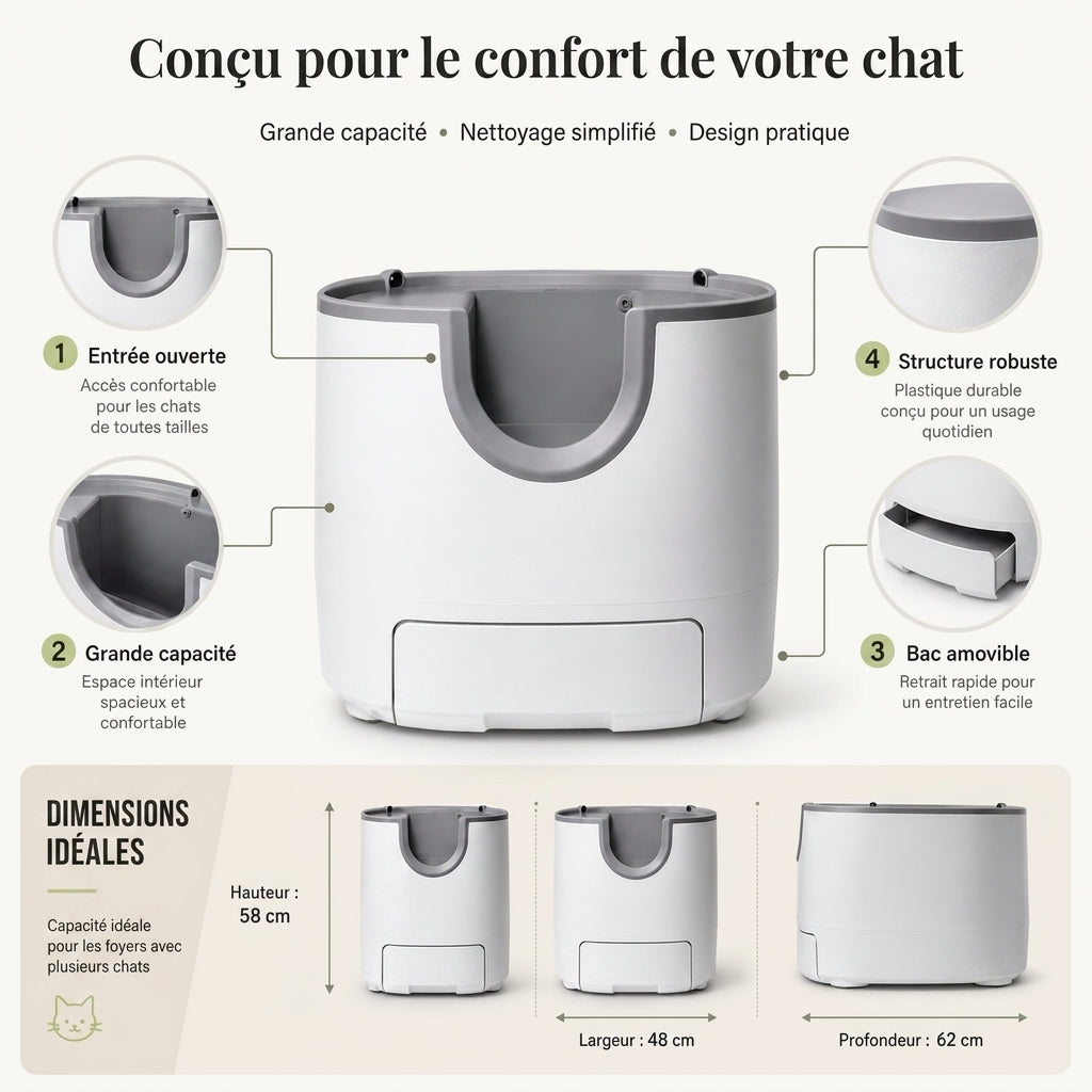Maison de toilette pour Chat