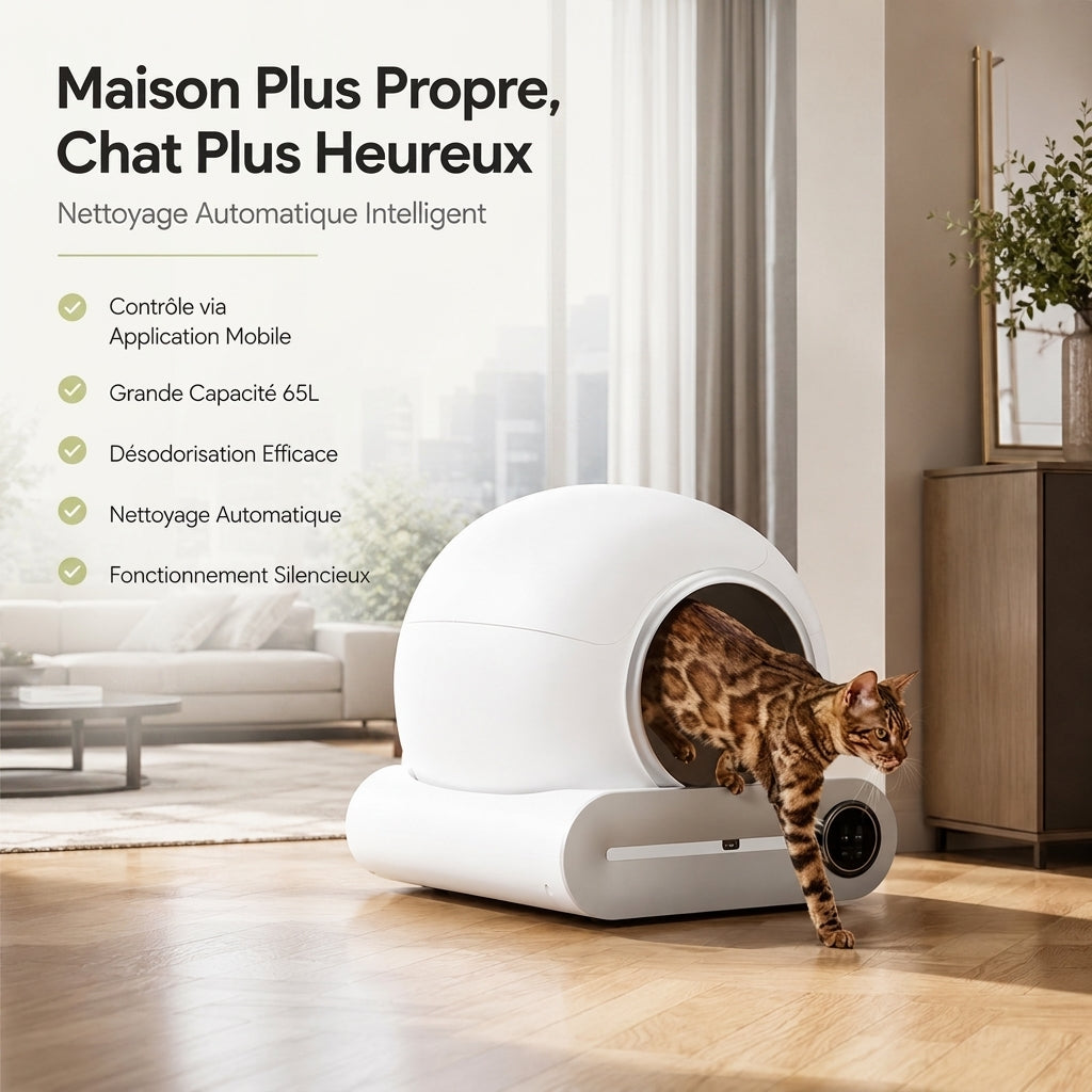 Litière autonettoyante pour chat
