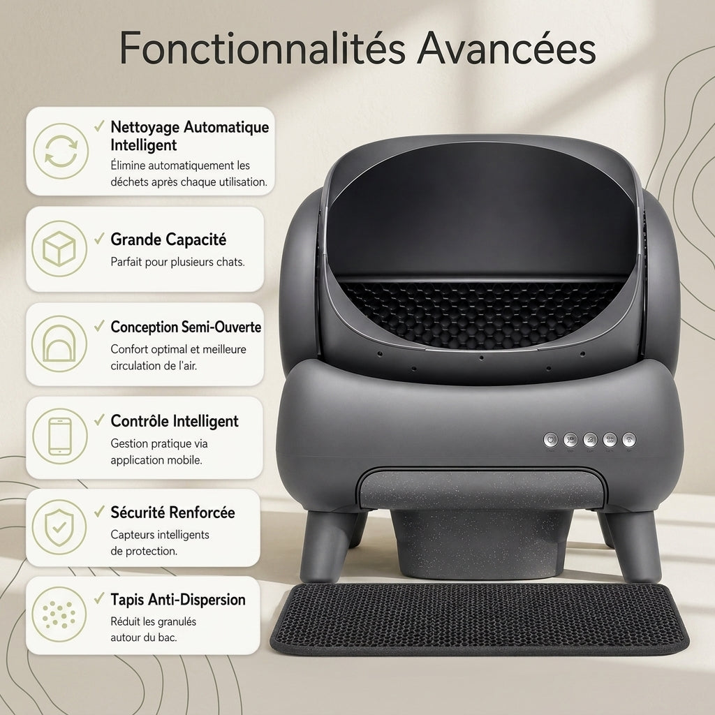Litière autonettoyante pour chat