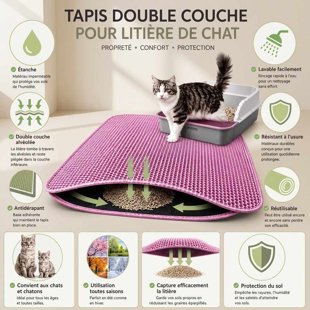 Tapis de litiere pour Chat