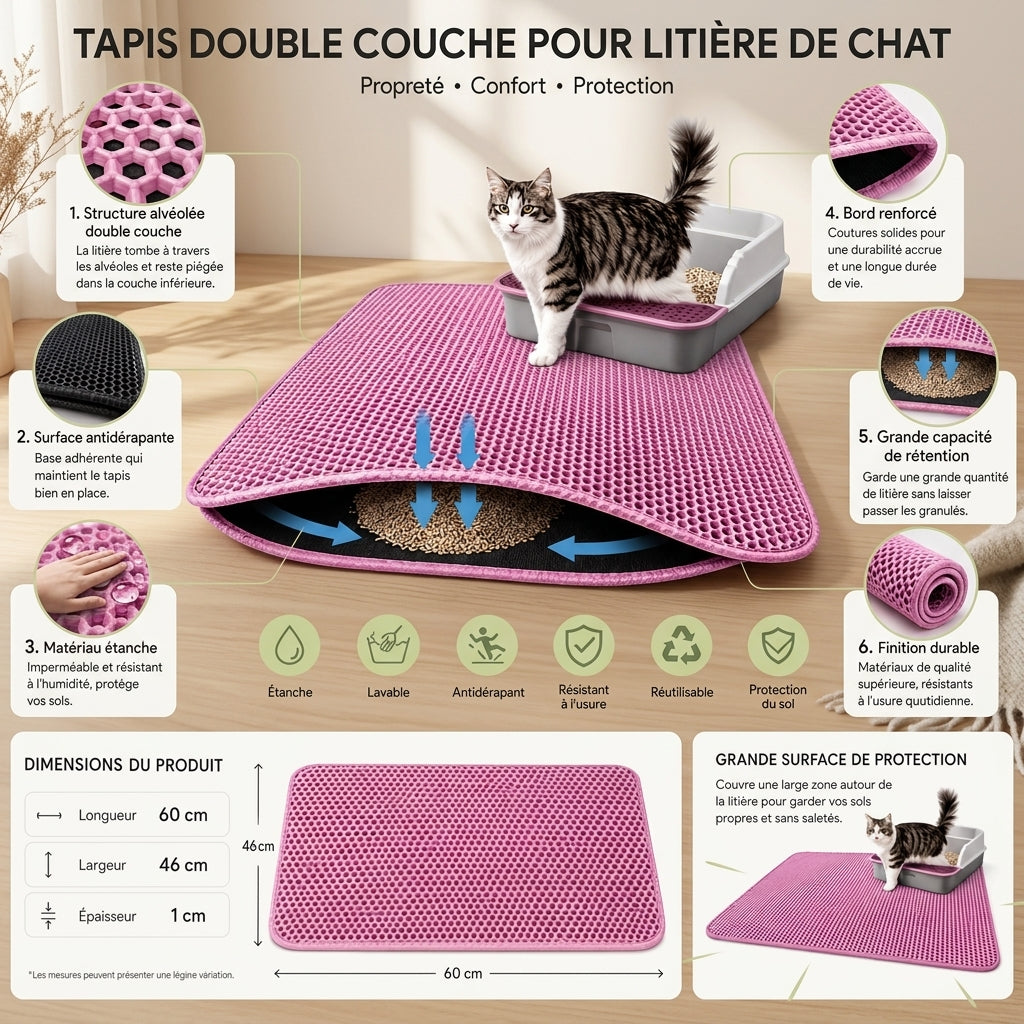 Tapis de litiere pour Chat