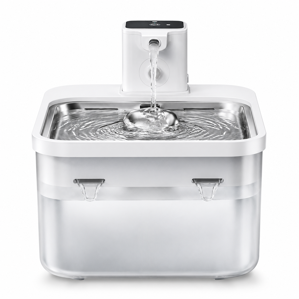 Fontaine à Eau Chat Inox Sans Fil 2,5 L