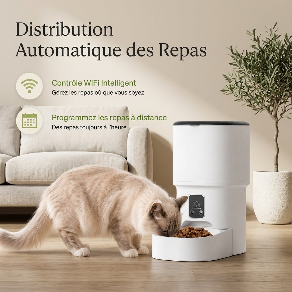 Distributeur de croquettes automatique pour Chat