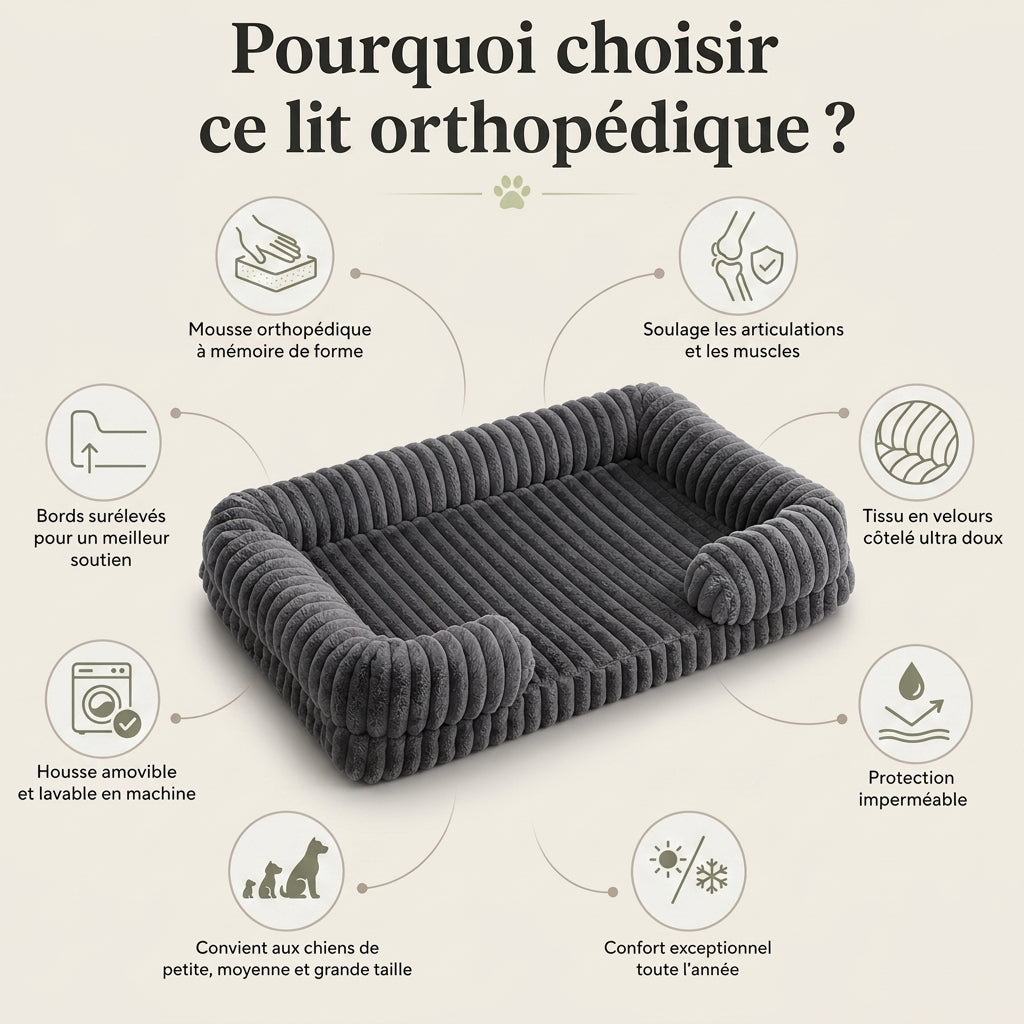 Lit orthopédique pour chien