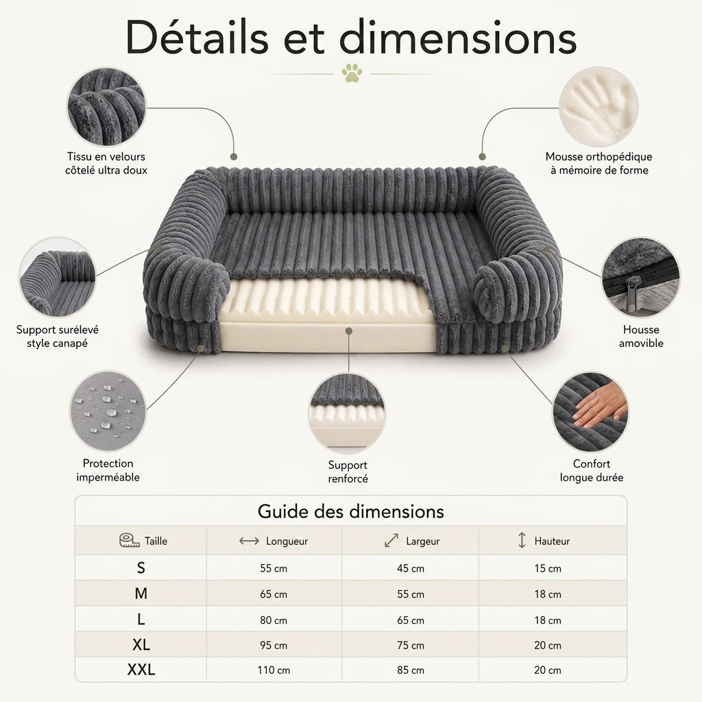 Lit orthopédique pour chien