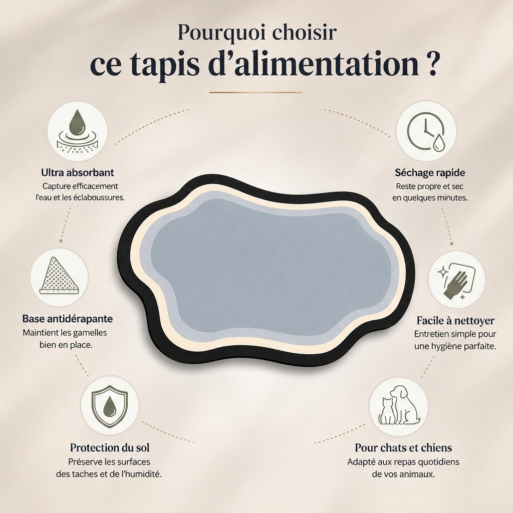 Tapis d'alimentation pour Chat