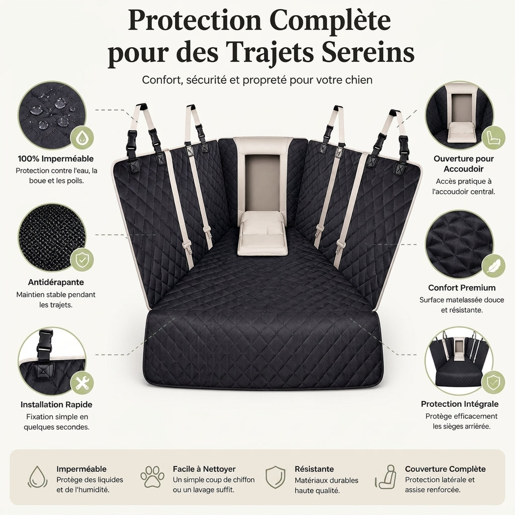 Housse banquette arrière voiture pour Chien