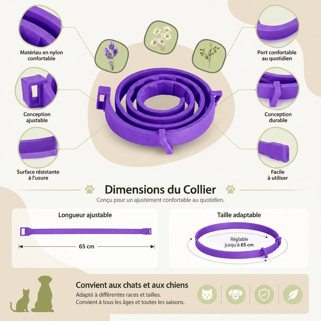 Collier apaisant pour Chat et Chien