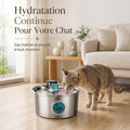 Fontaine à eau inox 3,2 L pour chat