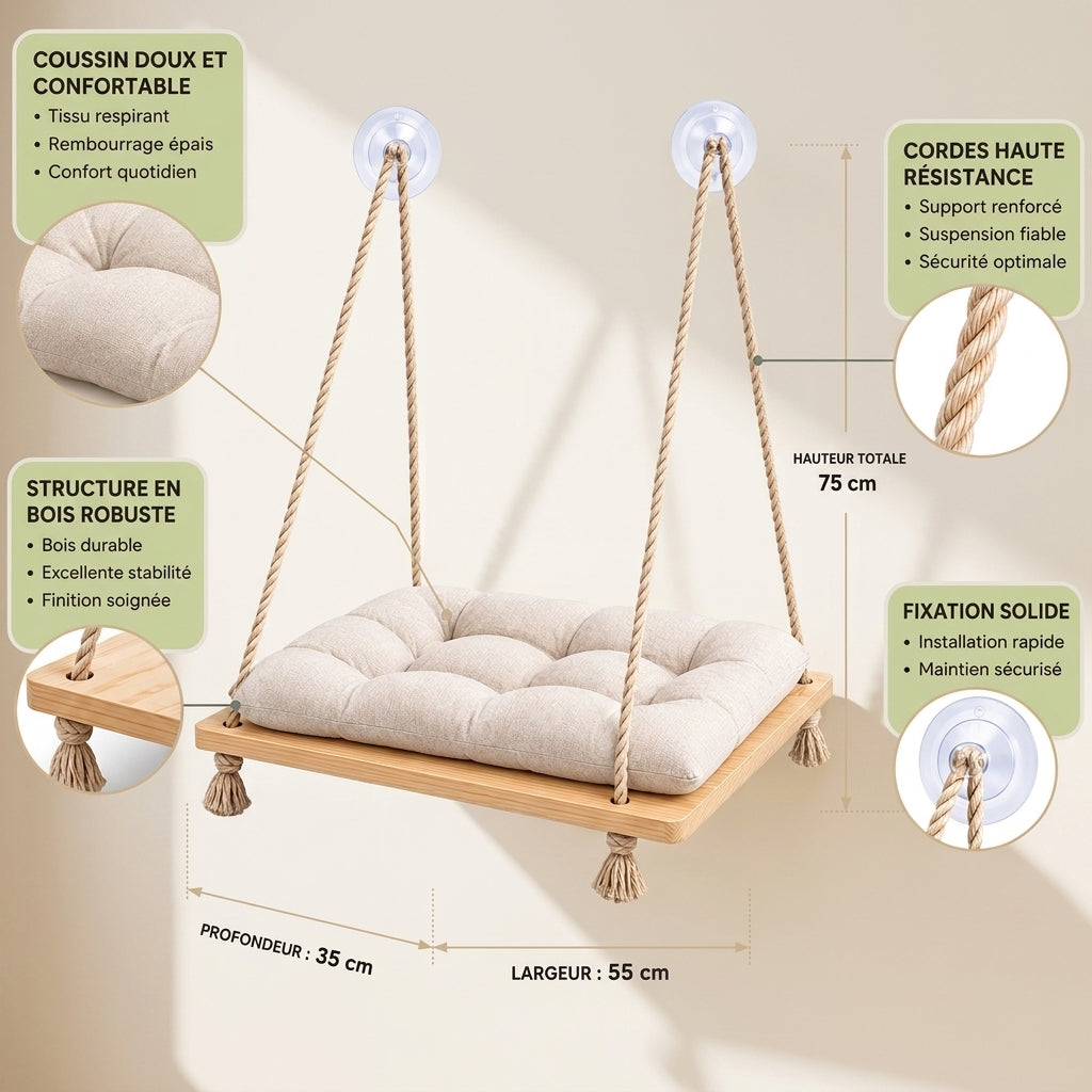 Hamac de fenêtre pour Chat