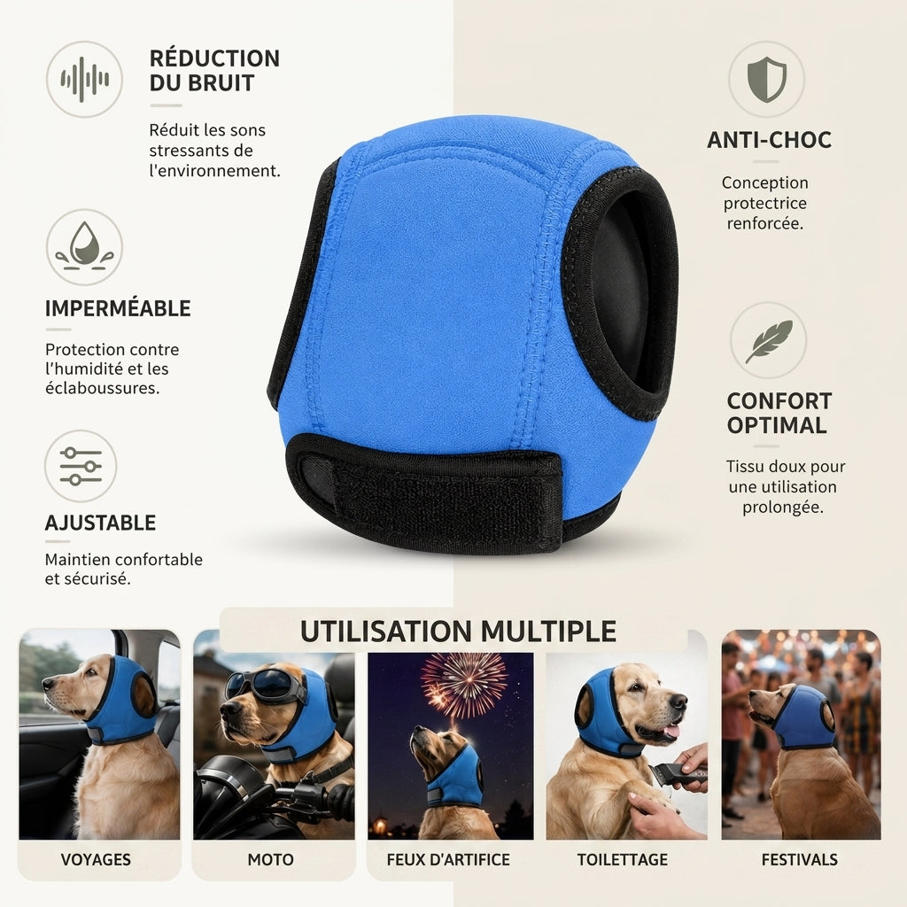 Cagoule anti-bruit pour Chien