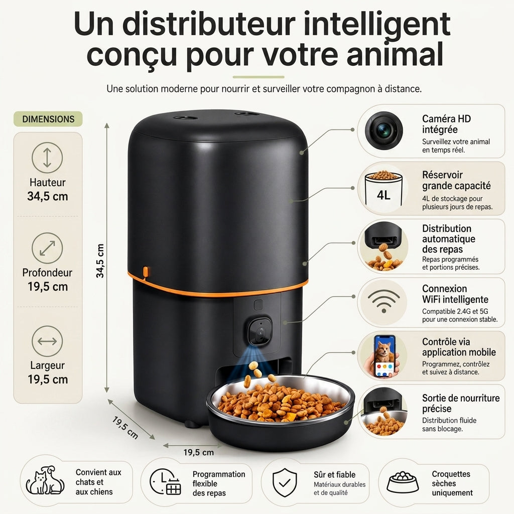 Distributeur de croquette automatique pour Chat