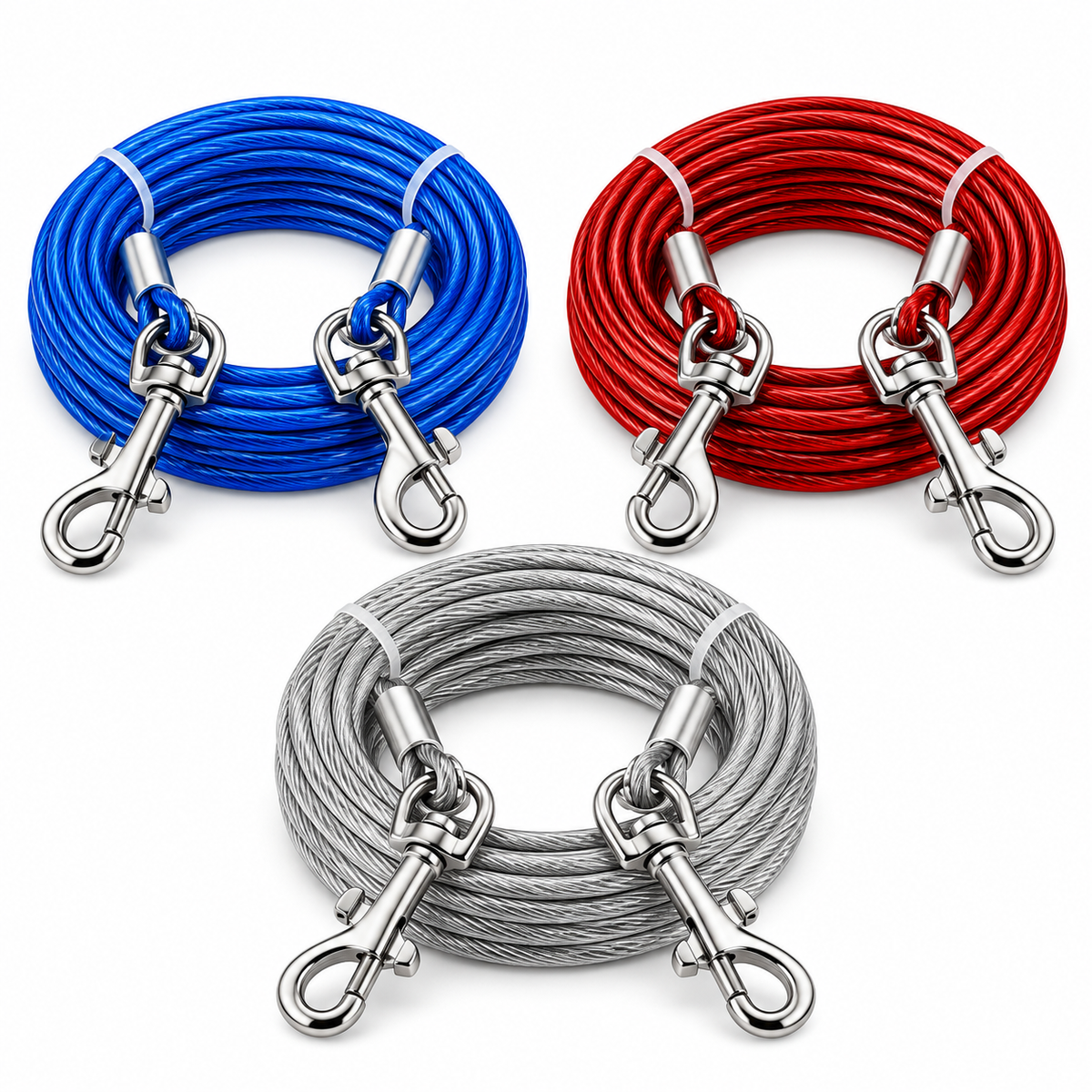 Câble d'attache robuste 3 mètres pour chien