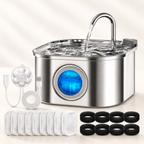 Fontaine à eau en inox pour chat et chien