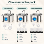 Fontaine à eau en inox pour chat et chien