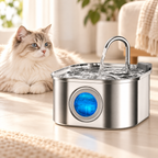 Fontaine à eau en inox pour chat et chien