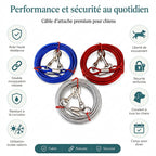 Câble d'attache robuste 3 mètres pour chien