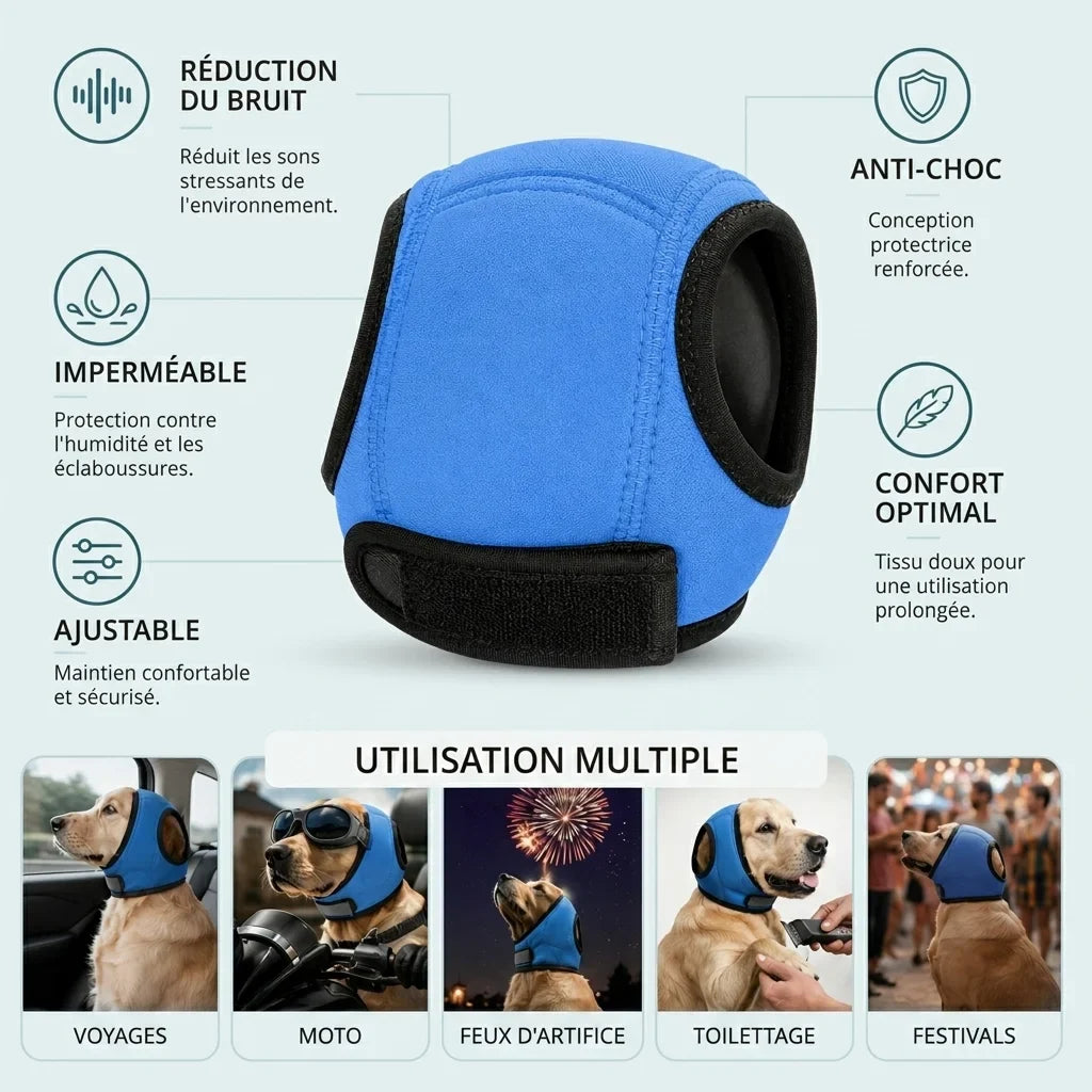 Avantages et utilisation de la cagoule anti-bruit pour chien