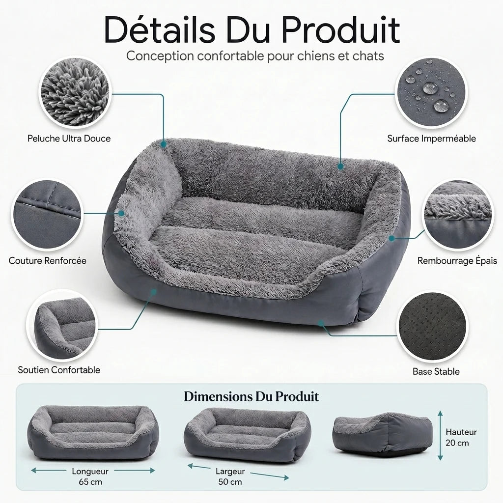 Coussin rectangulaire pour Chien et Chat