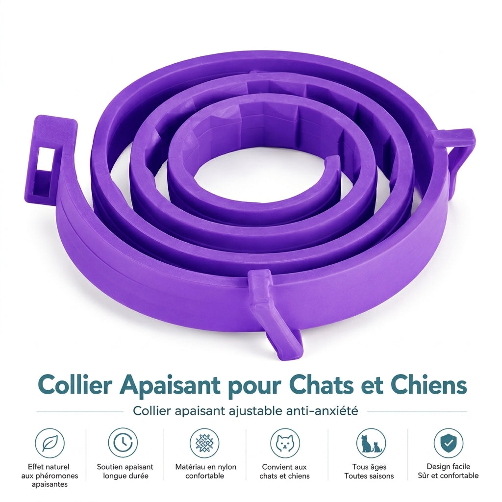 Collier apaisant anti-anxiété pour chat et chien