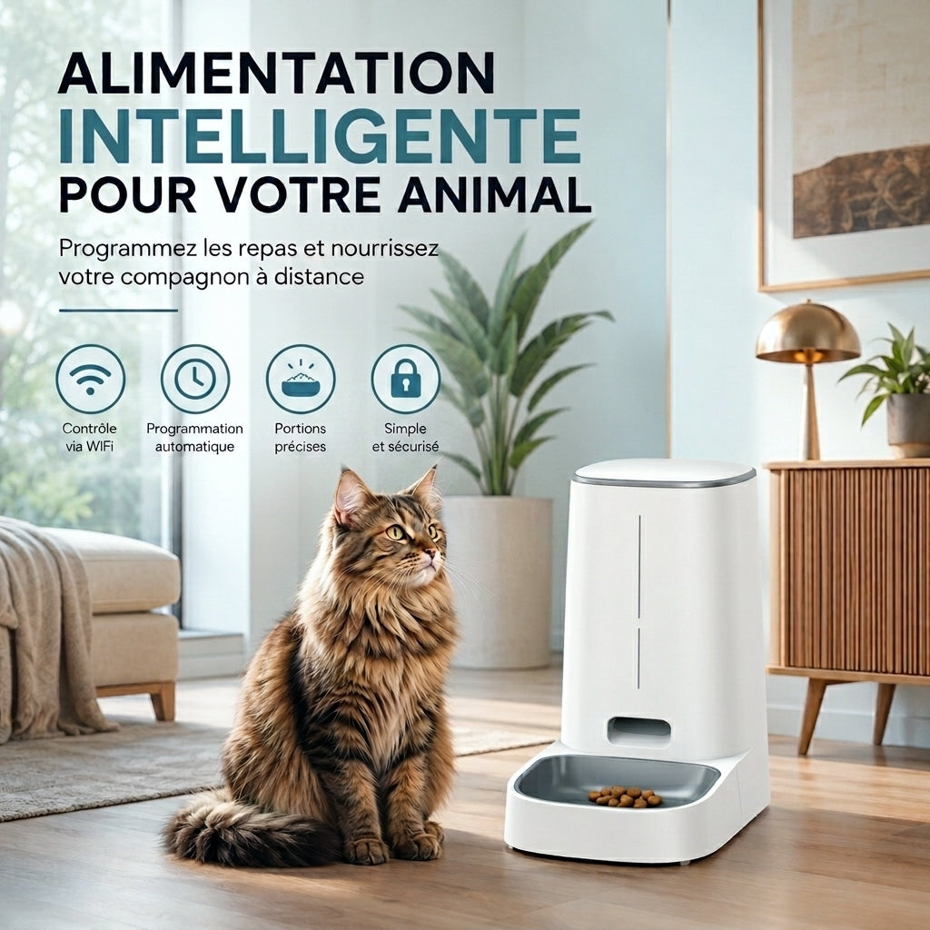 Distributeur de croquettes minimaliste