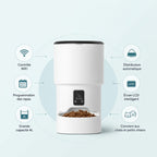 Distributeur de croquettes automatique connecté Wi-Fi
