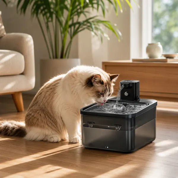 Fontaine à Eau sans Fil pour Chat 2,5 L – Détection de Mouvement