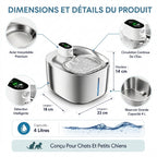 Fontaine à eau en inox avec indicateur lumineux
