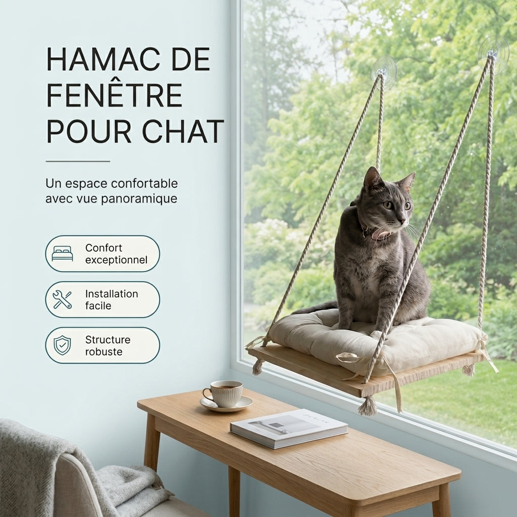 Hamac de fenêtre pour chat