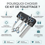Kit de toilettage ciseaux et peigne