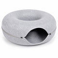 Lit donut avec tunnel pour chat et chien
