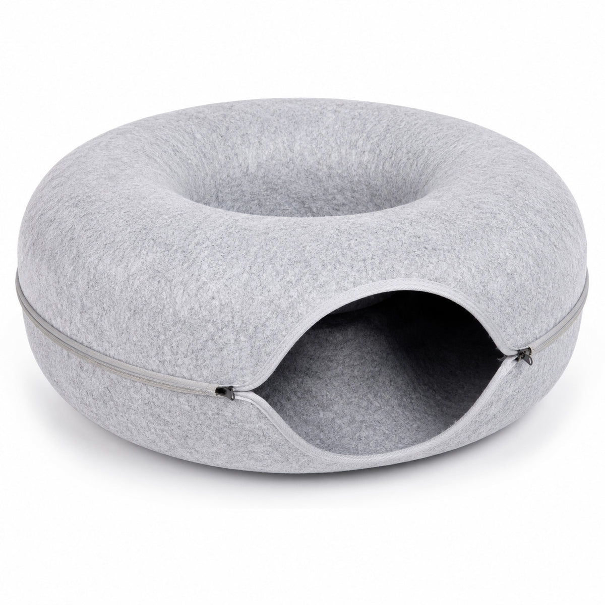 Lit donut avec tunnel pour chat et chien