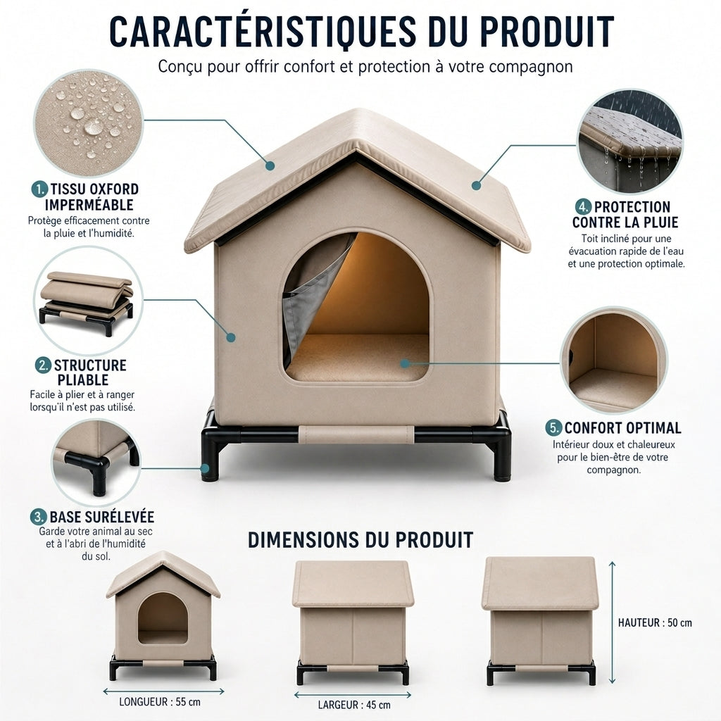 Niche d'extérieur pour chien