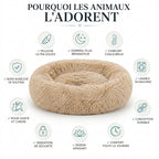 Panier donut moelleux pour chat et chien