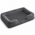 Panier canapé gris à accoudoirs pour chien