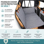 Protection de siège auto à fenêtres pour chien - gris