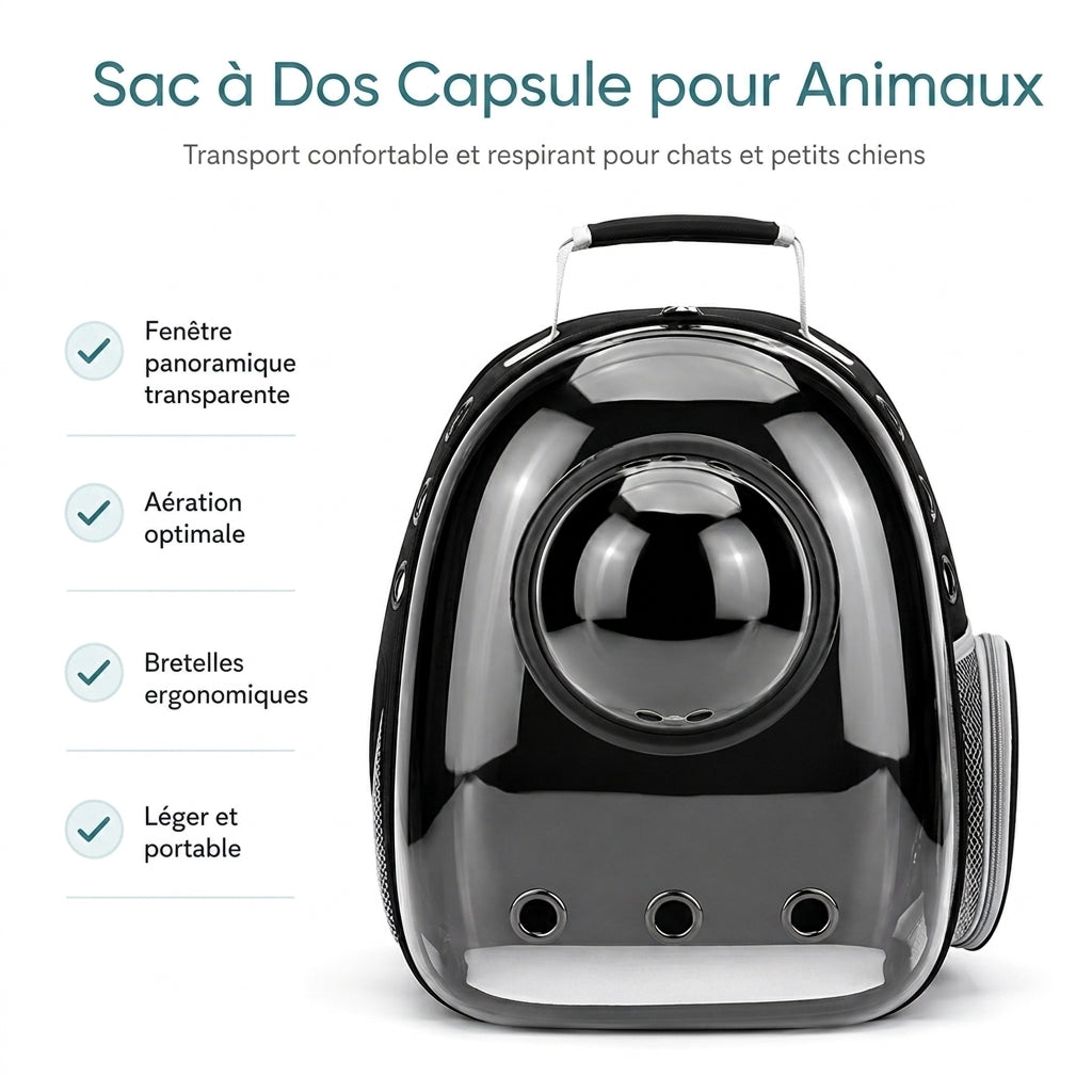 Sac à dos capsule de transport pour chat