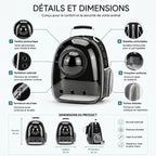 Sac à dos capsule de transport pour chat