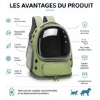 Sac à dos de transport à bulle pour chat