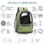 Sac à dos de transport à bulle pour chat