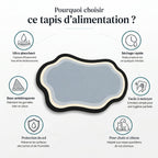 Tapis décoratif forme vague pour chat et chien