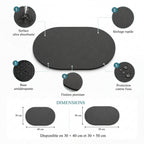 Tapis ovale antidérapant pour chat et chien