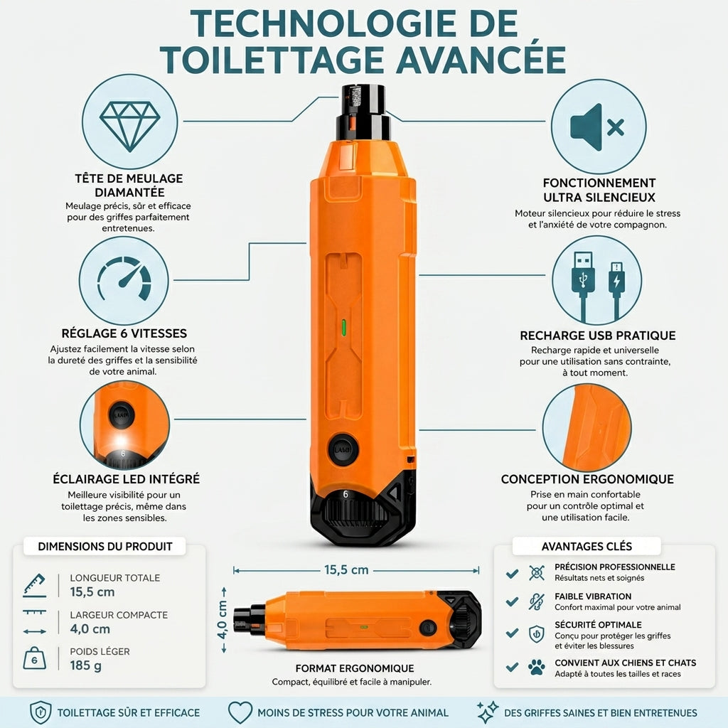 Tondeuse électrique pour chien et chat